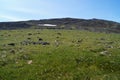 Magnificent hilly landscape against the blue sky