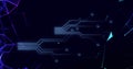 Image of networks, data processing over computer circuit board Royalty Free Stock Photo