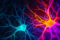 An image of neurons involved in empathy and social cognition, such as those in the mirror neuron system. Generative Ai Royalty Free Stock Photo