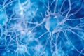 An image of neurons involved in perception, such as those in the visual and auditory cortices. Generative AI Royalty Free Stock Photo