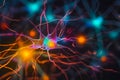 An image of neurons involved in planning and problem solving, such as those in the dorsolateral prefrontal cortex Royalty Free Stock Photo