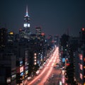 Night view of Shinjuku, Tokyo Japan.