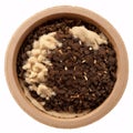 Oak sawdust chips are used for smoking.