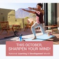 Image of this octobe sharpen your mind over relaxed african american man practicing yoga