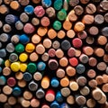 Palette of Potential: Array of Colored Pencils Royalty Free Stock Photo