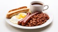 Classic American Breakfast: Minimalist Comfort Royalty Free Stock Photo