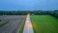 Twilight Drive Through the Countryside