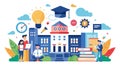 This image offers a visually compelling and inspiring depiction of a successful education business and its learning center,