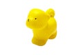 Image of an Old children`s Plastic toy dog isolated on a white background Royalty Free Stock Photo