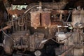 Image of an old dirty tractor engine Royalty Free Stock Photo