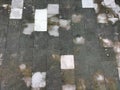 image of old floor made of stone bricks Royalty Free Stock Photo