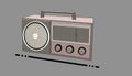 Image of old radio flat design