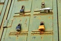 Old Rusted Metal Mailboxes Royalty Free Stock Photo