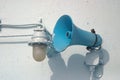 Image of old ship loudspeaker and lamp