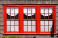 Old Red Vintage Window Frame Royalty Free Stock Photo
