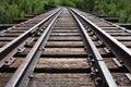 Abandoned Train Track Perspective Royalty Free Stock Photo
