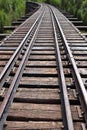 Abandoned Train Track Perspective Royalty Free Stock Photo