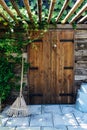 Old wooden barn door Royalty Free Stock Photo