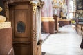 Wooden confessional in a church Royalty Free Stock Photo