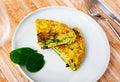 Image of Omelette with spinach Royalty Free Stock Photo