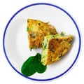 Image of Omelette with spinach Royalty Free Stock Photo