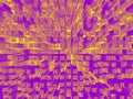 Abstract Extruded Background in Purple and Gold