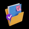 Completed task folder Royalty Free Stock Photo