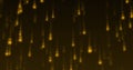 Image of orange binary coding data processing over black background