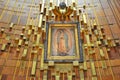 Image of Our Lady of Guadalupe in the New Basilica in Mexico City Royalty Free Stock Photo