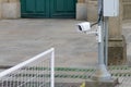 Outdoor security camera on the pole