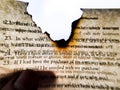 Image when the page of diary got burned giving great feeling to capture it Royalty Free Stock Photo