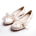 Ballet flats on white