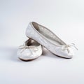 Ballet flats on white