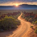 panorama view of sunrise over charles knife canyon near exmouth, western australia made with Generative AI