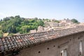 panoramic view at Palazzo Ducale Urbino Marche Italy Royalty Free Stock Photo