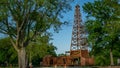 Image Of Park & wooden oil well, Shot At Pathfinder Parkway, City Of Bartlesville