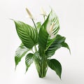 Image of peace lily flower on white background. Flowers., Nature Royalty Free Stock Photo