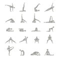 Image of people performing yoga poses