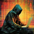 an image of a person in a hoodie using a laptop