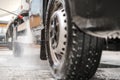 Manual Pressure Washing Truck In Car Wash