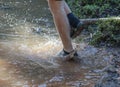 image of a person& x27;s feet treading water Royalty Free Stock Photo