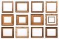 Image of picture frames collection on a white background. Illustration, Generative AI Royalty Free Stock Photo