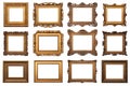 Image of picture frames collection on a white background. Illustration, Generative AI Royalty Free Stock Photo