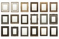 Image of picture frames collection on a white background. Illustration, Generative AI Royalty Free Stock Photo