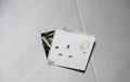 3-pin plug socket adapter hanging out from the wall Royalty Free Stock Photo