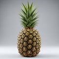 Image of a pineapple Ananas comosus against a plain gray backgroun Royalty Free Stock Photo