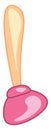An image of a plunger vector or color illustration Royalty Free Stock Photo