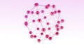 Image of pink globe of network connections with health icons Royalty Free Stock Photo