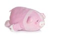 Image of pink pig doll  on white background. Animal dolls Royalty Free Stock Photo