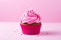 Pink Velvet Cupcakes tasty dessert background